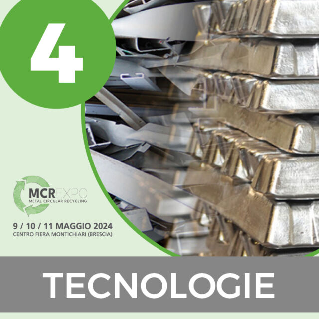 📌 TECNOLOGIE
Macchine e impianti per il trattamento dei rottami: cesoie, presse, trituratori, shredder, eddy current, flottatrici, trasportatori, ragni, benne, veicoli specifici, ecc. Macchine e impianti di fonderia: forni fusori, impianti di colata, forni per trattamenti, laboratori, ecc.

✔️ MCR EXPO - Metal Circular Recycling è il nuovo salone delle soluzioni per l’industria del recupero e riutilizzo dei metalli ferrosi e non ferrosi. 🔝

🟢 MCR EXPO
🗓 9-10-11 Maggio 2024
📍 Centro Fiera Montichiari (BS)

#metalli #metalliferrosi #metallinonferrosi #rottami #analisi #stoccaggio #trasporto  #economiacircolare #economiacircolaredeimetalli #fusione #purificazione #separazione #triturazione #compattazione #imballaggio #efficienzaenergetica #metrologia #compattatori #forniperriciclo #raffinazione #sicurezzaambientale #riciclochimico #raffinazionemetalli #logistica #leghedifonderia #fonderia #fiere #Montichiari